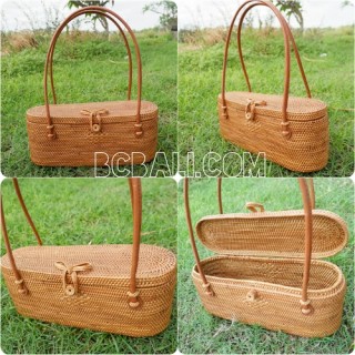 women handbag rattan handwoven grass unique full handmade